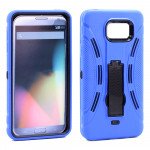 Wholesale Samsung Galaxy S6 Edge Plus Armor Hybrid Stand Case (Blue)